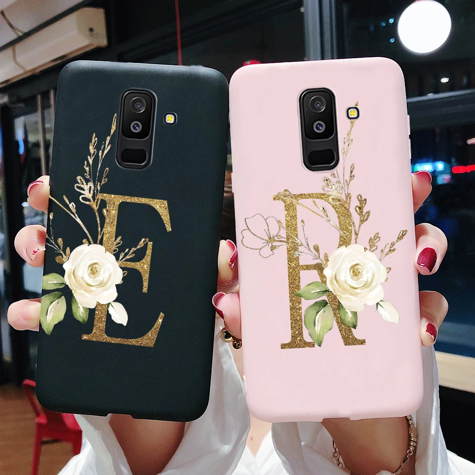 

Case For Samsung Galaxy A6 Plus 2018 A605F A 6 A600F Case Cover Cute Letters Soft Silicone Phone Case For Samsung A6 2018 Cases