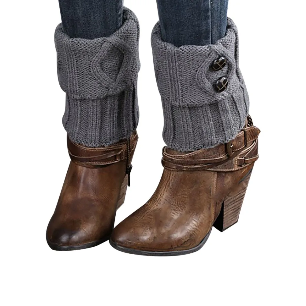 Женские зимние теплые трикотажные гетры на пуговицах женские # CN20|Гетры| |