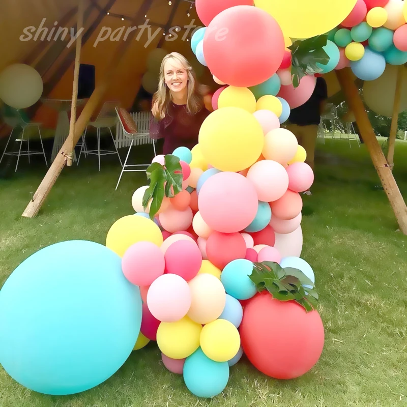 Гигантский шар ярких цветов матовый латексный Гелиевый 5 36 дюймов украшение на