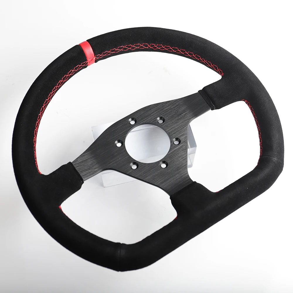 Новое 12 5 дюйма 320 мм Автомобильное рулевое колесо Racing Drift из натуральной/замшевой