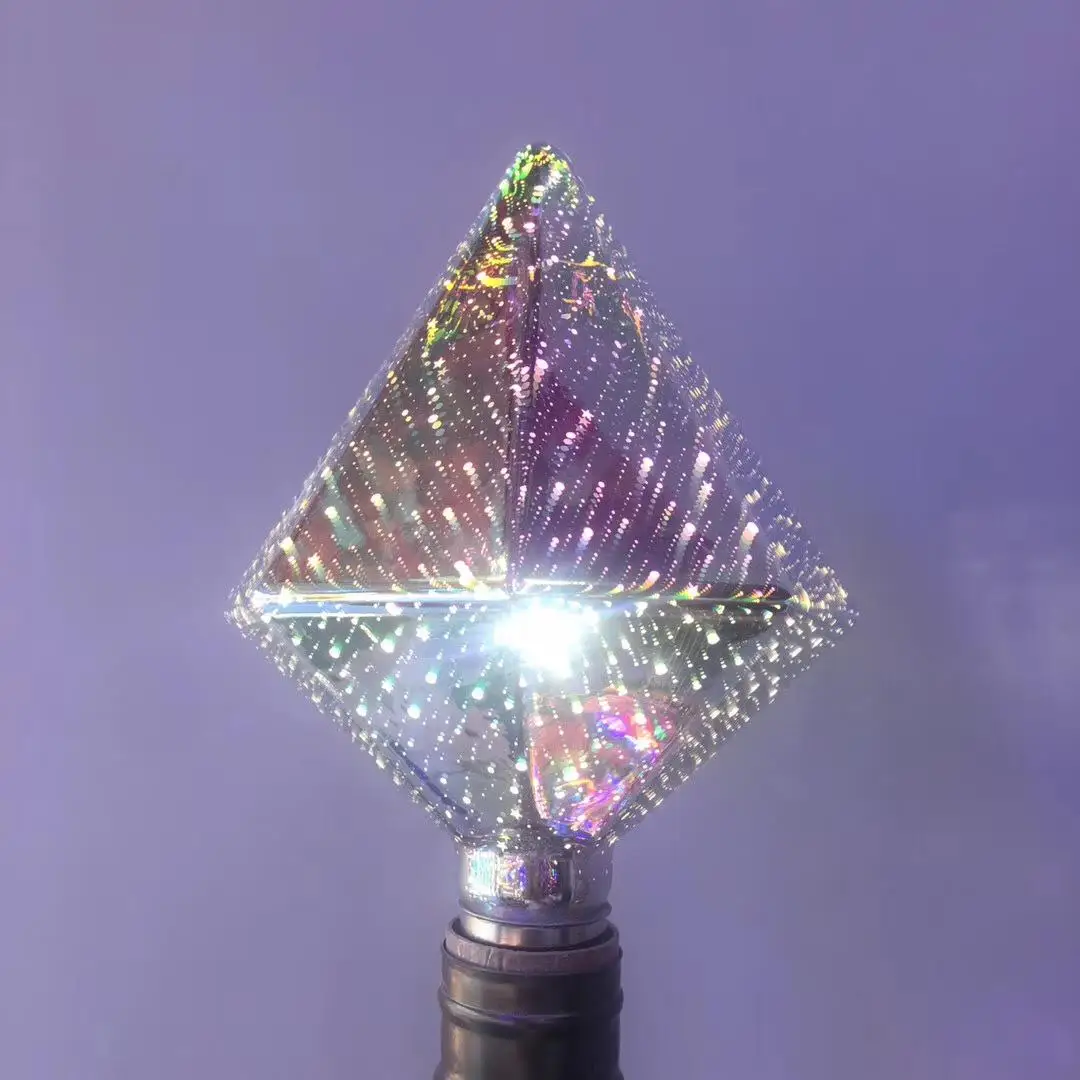 pointed diamond 3D фейерверк лампа рождественское декоративное стекло шар тент держатель потолочного светильника подвесной светильник светодиодный фейерверк свет рождественский подарок дом Dec - Испускаемый цвет: pointed diamond
