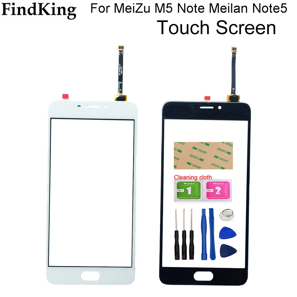 

5.5" Touch Screen Digitizer For Meizu M5 Note / Meilan Note 5 Parts Front Outer Glass Digitizer Panel Sensor Tools Glue