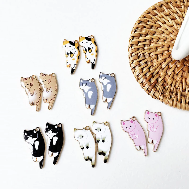 

1 шт. Модные металлические подвески, кошка, животное, кавайное многоцветное Ожерелье «сделай сам», ювелирные изделия