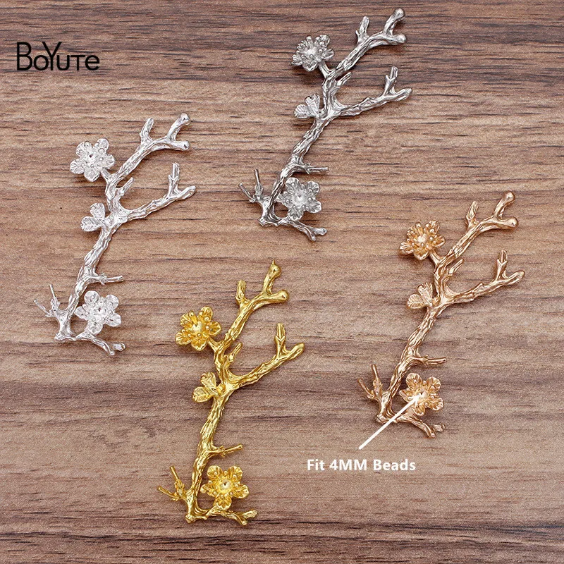 

BoYuTe Wholesale (20 Pieces/Lot) 28*62MM Tree Branch Metal Alloy Materials Diy Hand Made Hair Jewelry Accessories