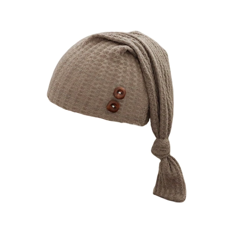 

Newborn Photography Props Baby Woven Long Tail Hat Knitted Crochet Beanie Infants Photo Shooting Accessories