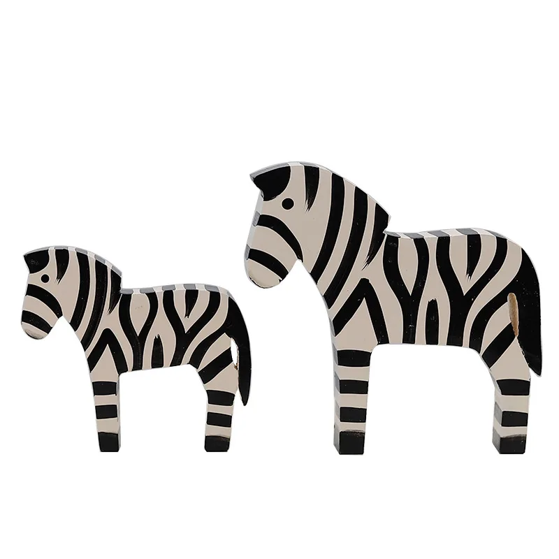 

Wholesale European style wooden crafts, painted zebra ornaments, creative home accessories, student gifts, birthday gifts