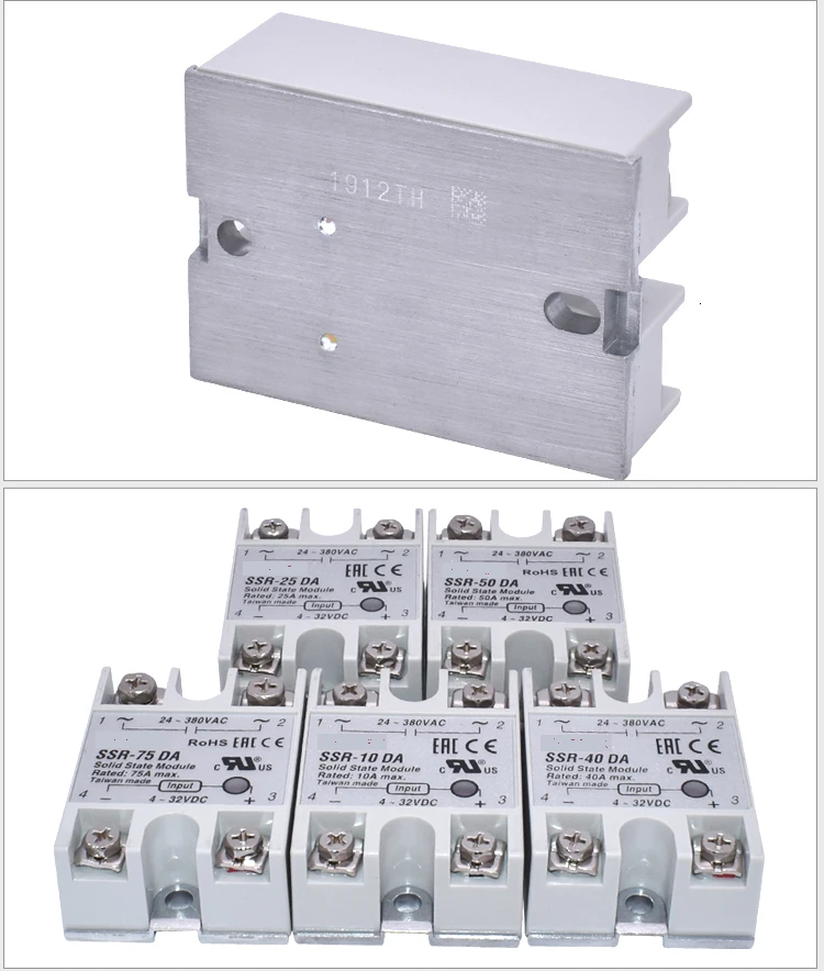 Твердотельное реле Ssr-10aa Ssr-25aa 10a 25a 40a Ac Control Relay 80-250vac To 24-380vac Ssr 10aa 25aa 40aa |