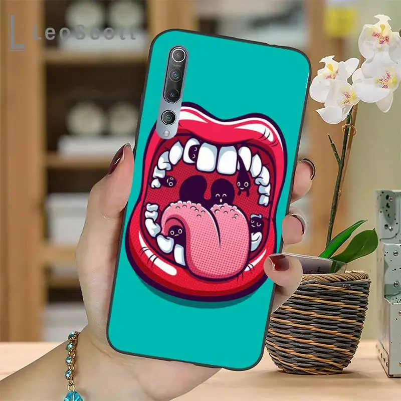 

cute Wisdom Teeth Tooth Phone Case For Xiaomi mi Redmi note 7 8t 9 9t 9s 8 10 10t 11 pro lite K20 max 3