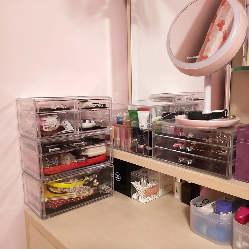 Акриловый Органайзер для косметики коробка хранения ювелирных изделий