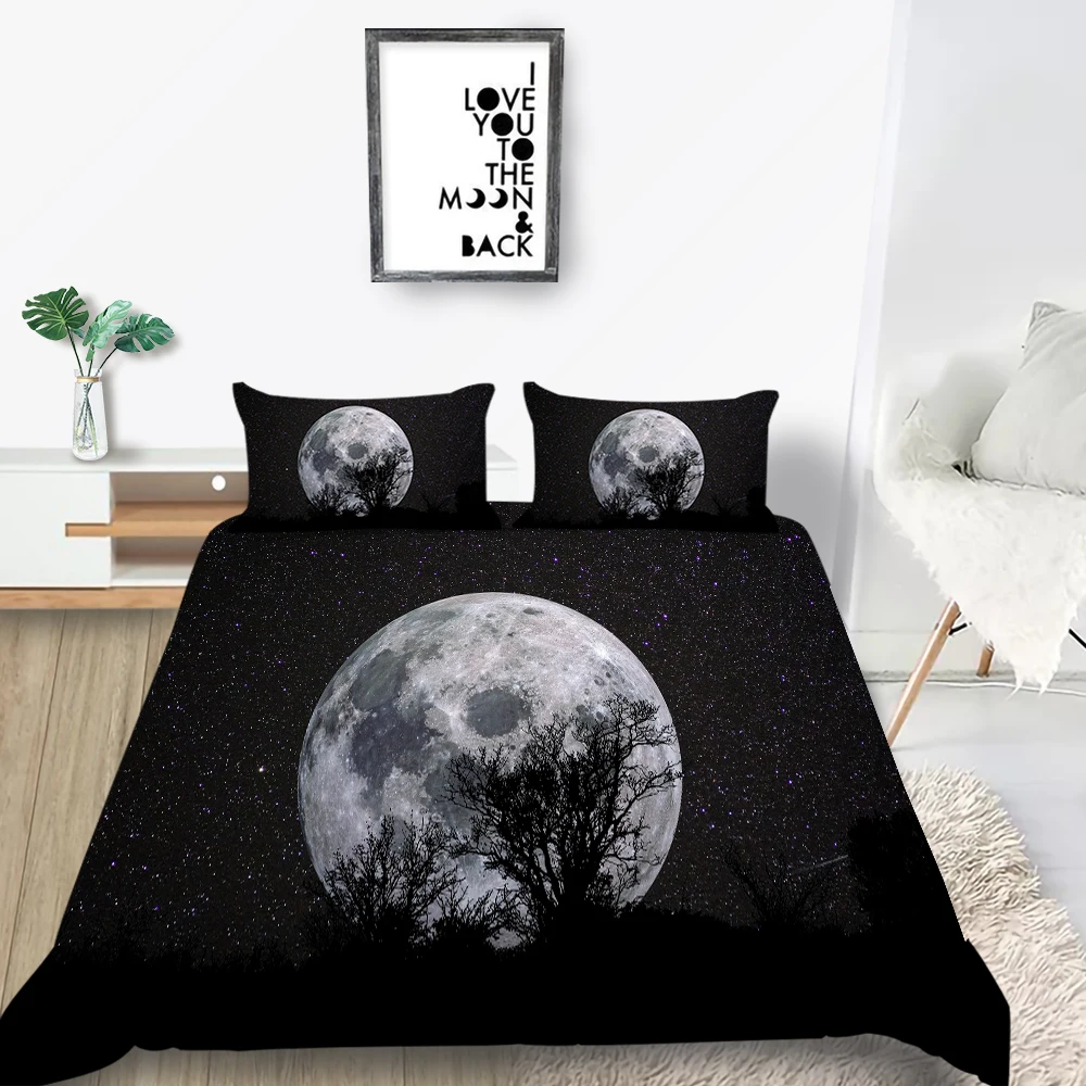 Комплект постельного белья Devil's Eye мягкий модный крутой с 3D рисунком туманности