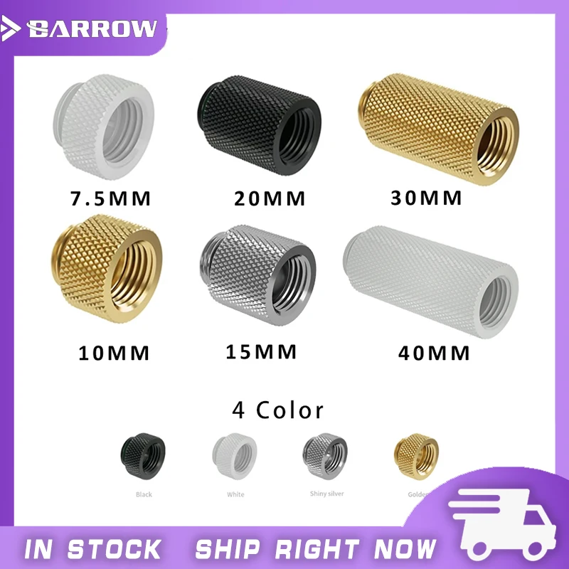 

Адаптер-удлинитель Barrow TNYZ, длина 7,5, 10, 15, 20, 30, 40 мм, G1/4 M2F