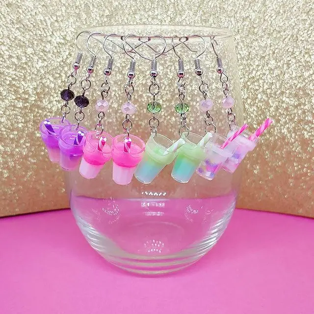Серьги Kawaii крупные серьги красочные ювелирные изделия подвески в форме