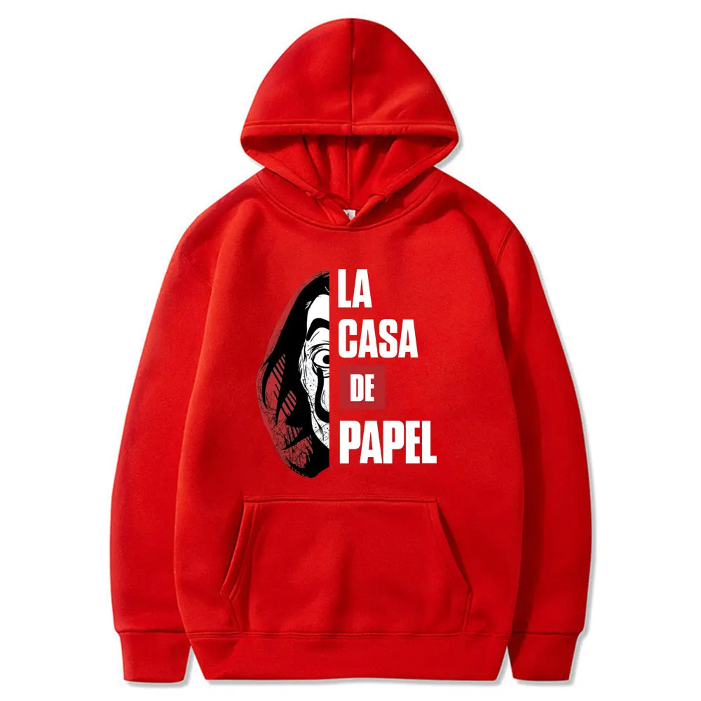 

New La Casa De Papel Hoodies Sweatshirts Print Letter Casual Jacket Mens Money Heist Pullover House of Paper Hoodies Women