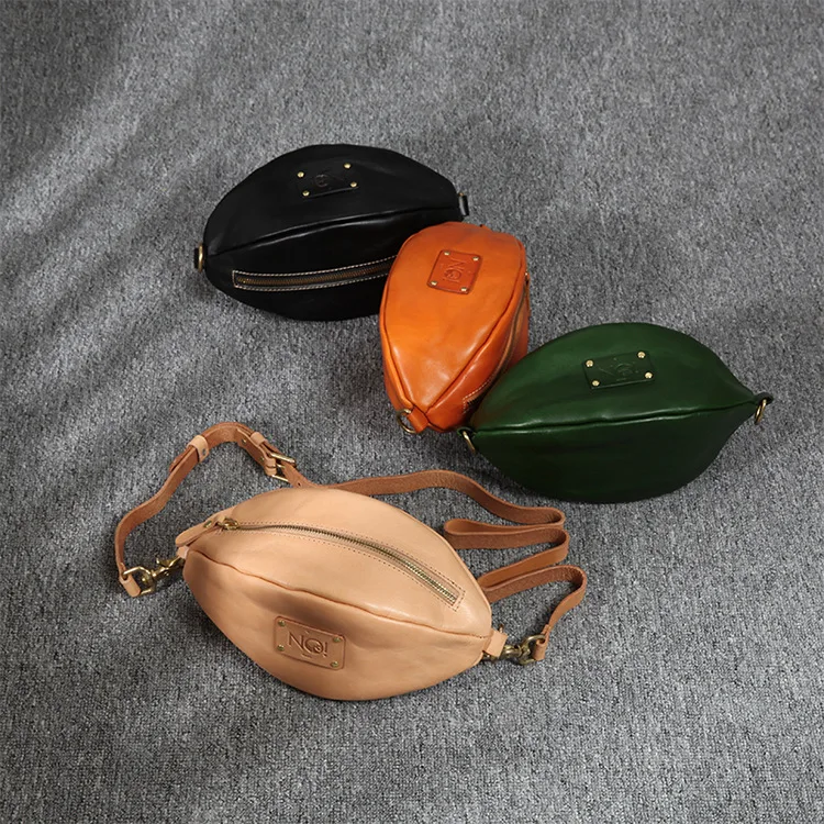 

2021 New Genuine Leather Men's Chest Bag for Custom Shoulder Bag Diagonal Package Messenger Travel Bag Cross Body Bags