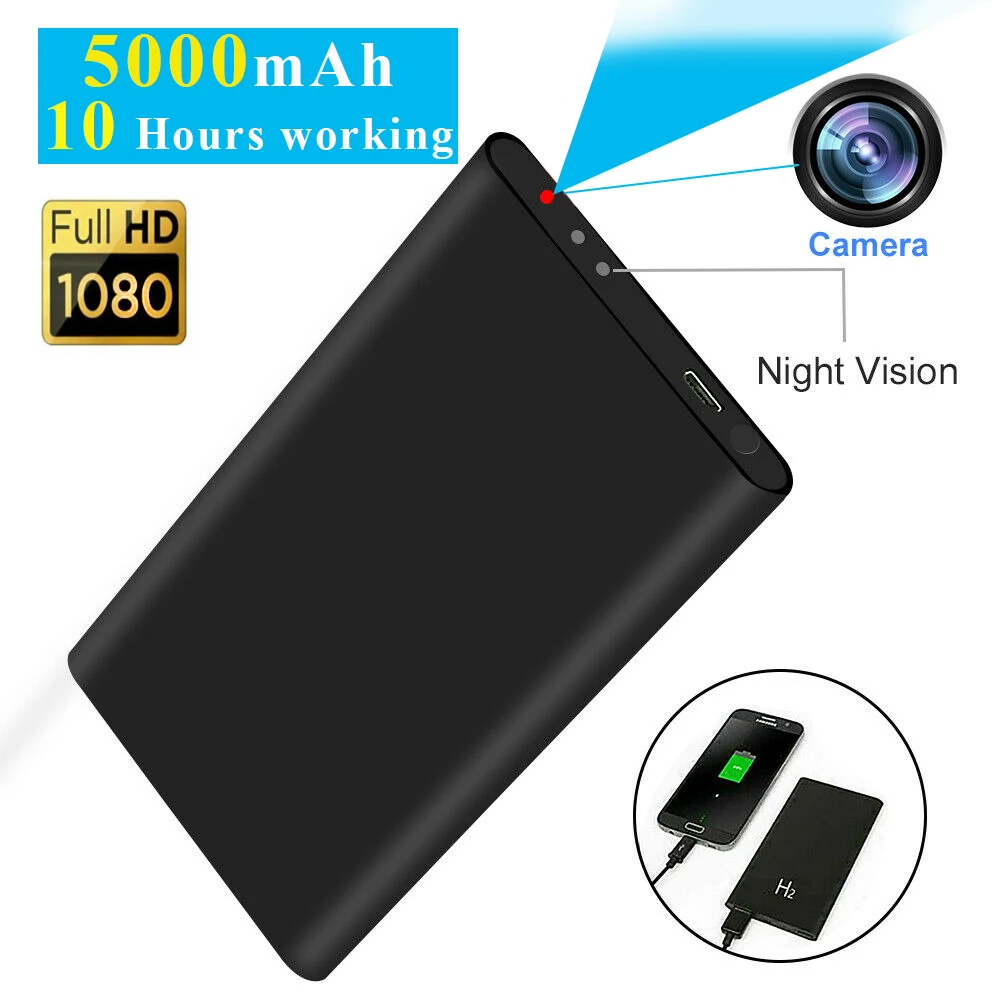 Power Bank Mini Camera 1080P HD Portable 5000mAh Powerbank Motion Detection Voice Recorder Smart Home espia | Электроника