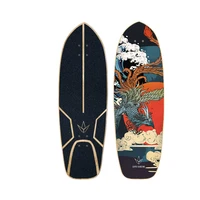 3 0 professional land carver surfboard skateboard upgrated bamboo fiberglass anti scratch steering bracket surfing longboard