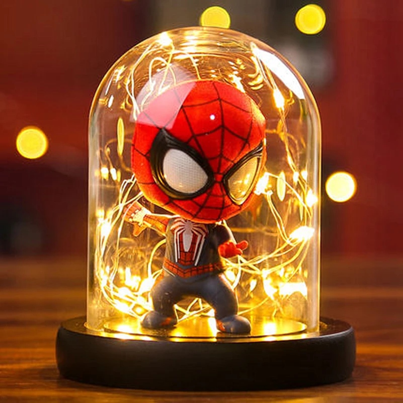 Spiderman (S) S.orange DIY креативный Ночной светильник «мстители», «Халк», «Человек-паук», «Железный человек», детская комната, лампа для спальни, декоративный светильник, подарки USBorBattery - Испускаемый цвет: Spiderman (S)