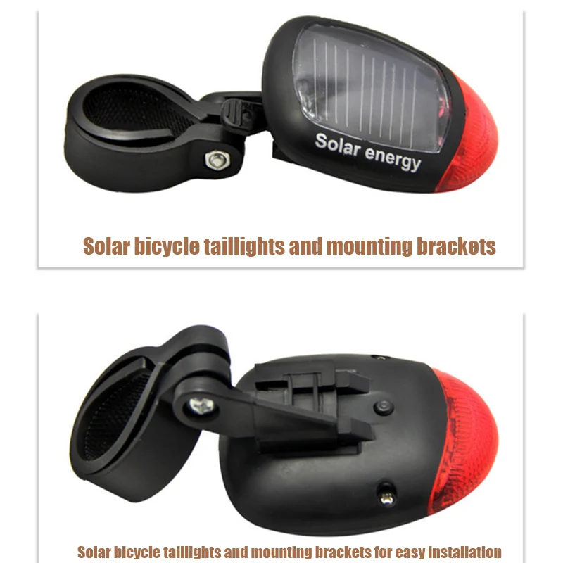Светодиодный фонарь на солнечной батарее для велосипеда велосипедный задний