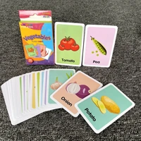 36pcs kids cognition card shape animal color teaching baby english learning word card education toys montessori material gift