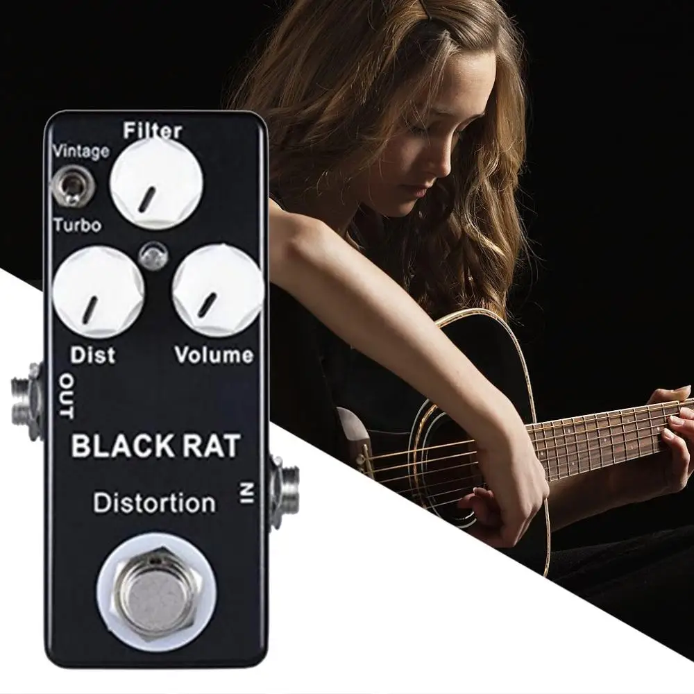 

Guitar Mini Effects Zinc Aluminum Alloy On / Off LED Indicator Analog Signal Path Replace Guitar Accessories