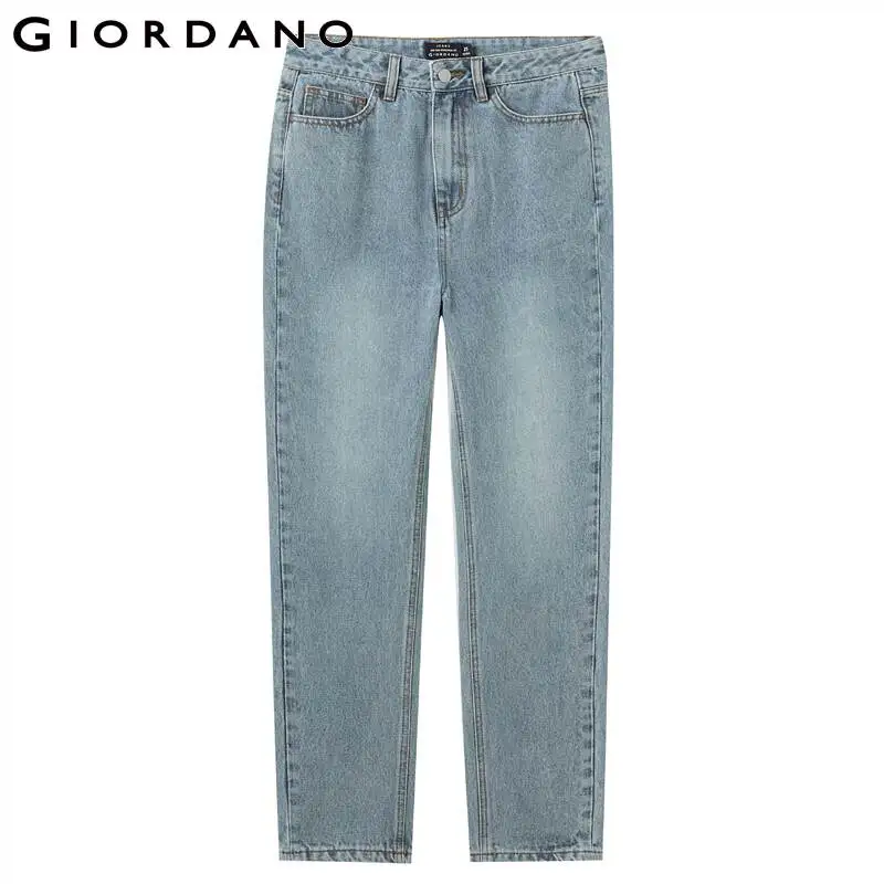 Джинсы Giordano женские облегающие со средней посадкой однотонные на молнии с косыми