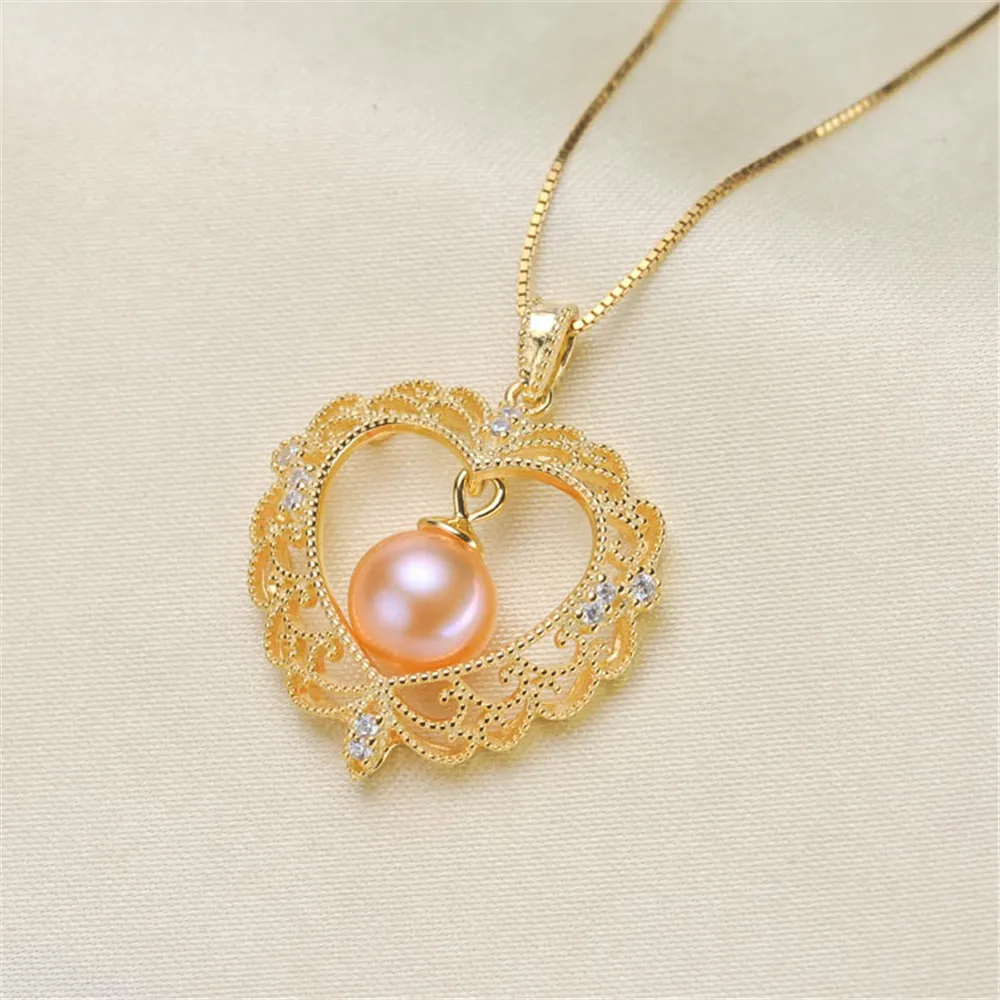 

S925 Sterling Silver Screw Eye Pin Bail Top Drilled Beads End Cap For DIY Pearl Charm Pendant Connectors Jewelry Making