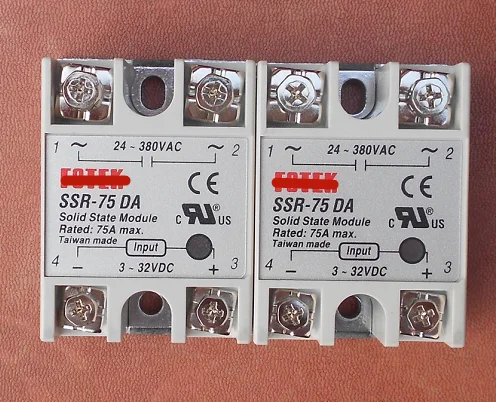 

10 шт SSR-75DA Однофазное твердотельное реле 75A DC control AC SSR75DA