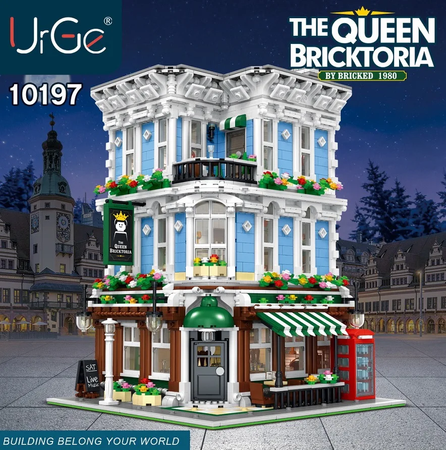 

3678PCS Modular Building 10197 City Street The Queen Bricktoria Compatible MOC-28774 Model Blocks Bricks Educational Toy Gifts