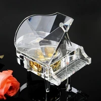 crystal crafts ornaments crystal piano music box valentines day christmas gift wedding decoration home decoration accessories