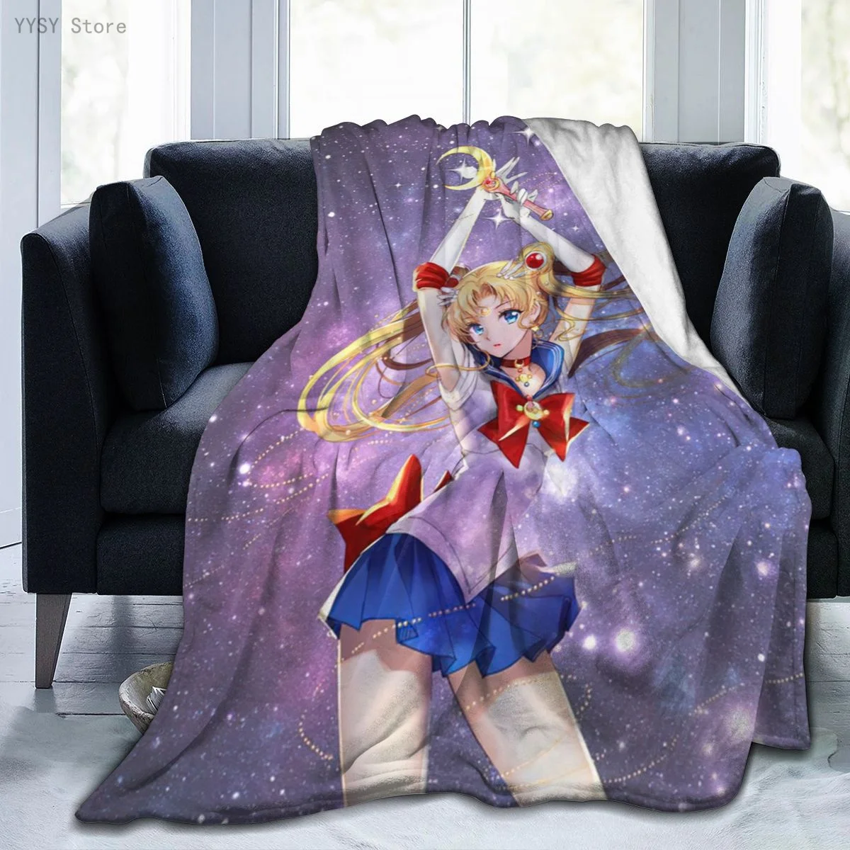 

Sailor Moon Anime printed Ultra-Soft Micro Fleece Blanket flannel throw Sherpa bedspread bedding sofa 13