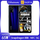 Смартфон Realme GT, экран в наличии дюйма, Восьмиядерный процессор Snapdragon 888, экран 5G дюйма, FHD +, мобильный телефон Гц, SuperAMOLED, 65 Вт, быстрая зарядка, Wi-Fi 6, Android 11, NFC