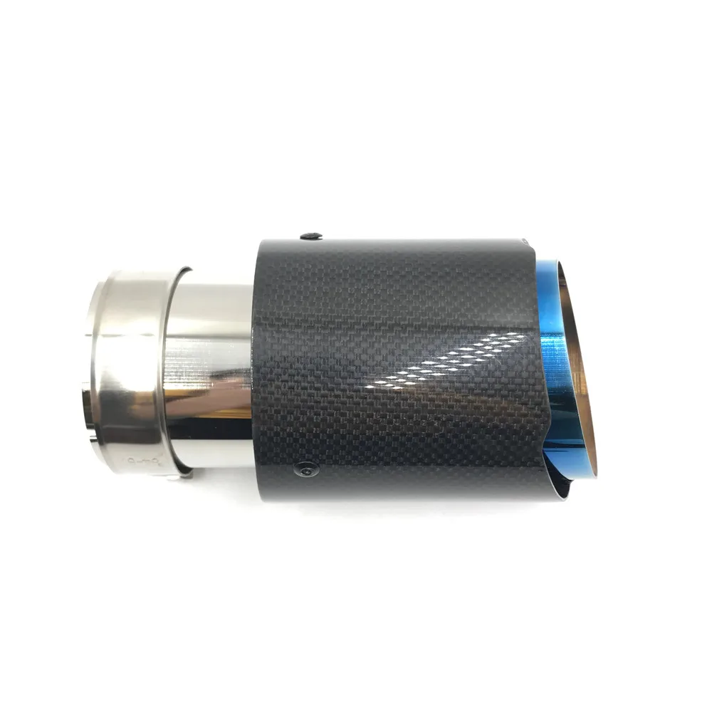 1 шт. 63 мм 101 глянцевое углеродное волокно + синяя нержавеющая сталь универсальный