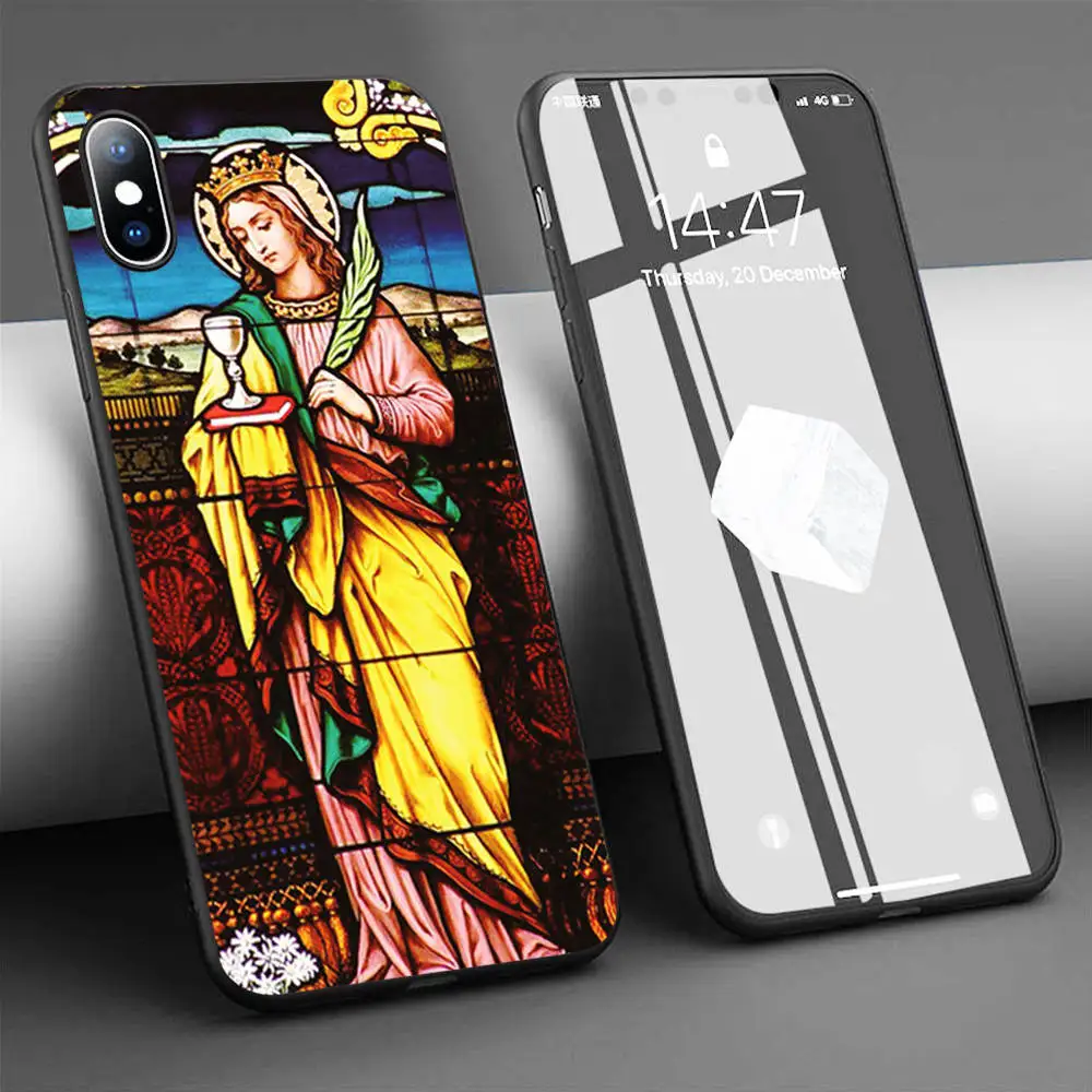 Чехол с витражным стеклом в St Marys Мягкий силиконовый чехол для телефона iPhone 11 Pro Max