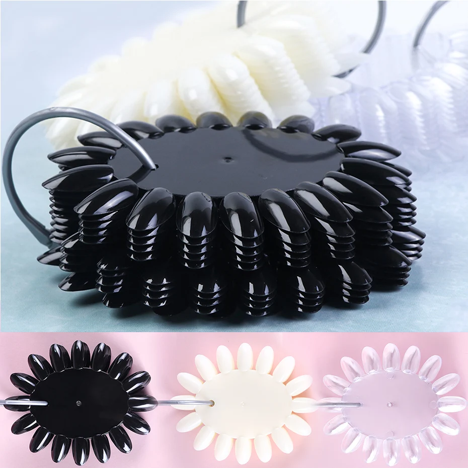 10 шт. круглые накладные ногти на колесиках для дизайна ногтей цветные карты