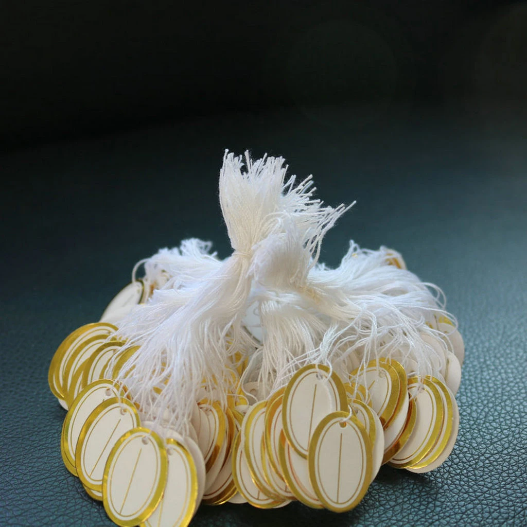 

500 шт. небольшие товарные ценники, белая заготовка с веревками, 26x19 мм