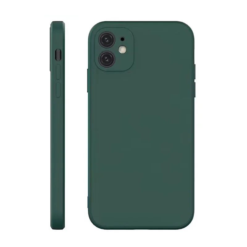 

Straight Edge Ultrathin Shockproof Soft Cover Full Lens Protection Phone Case For iPhone 7 8 Plus 11 12 13 Pro XS Max Mini XR