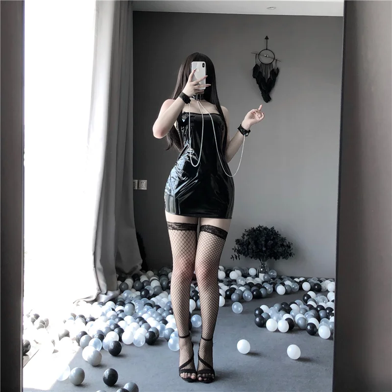 Новинка сексуальное женское белье экзотические костюмы кожаная одежда колготки