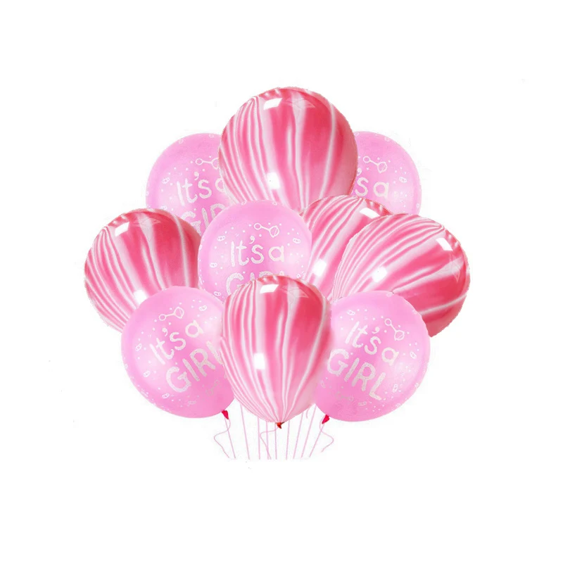 10 шт. голубые и розовые шарики для вечеринки в честь дня рождения ребенка | Дом сад