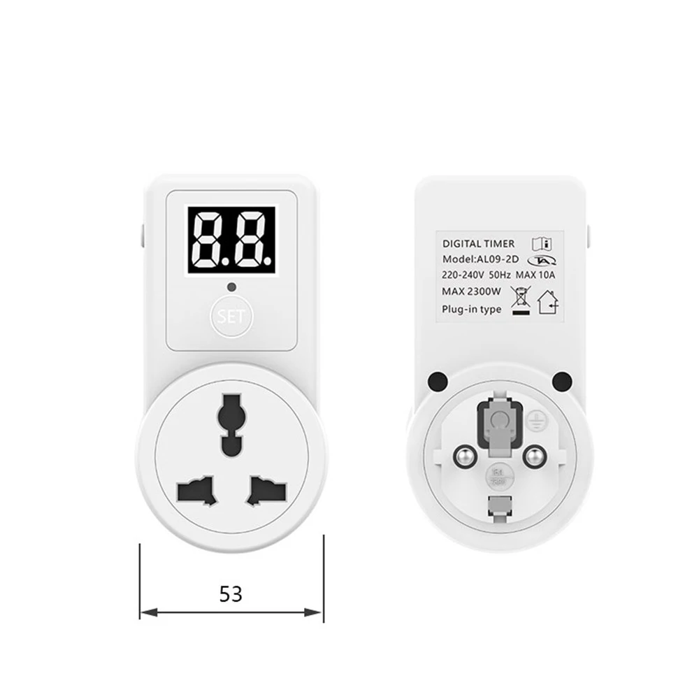 Штепсельная Вилка европейского стандарта подключаемого модуля таймер