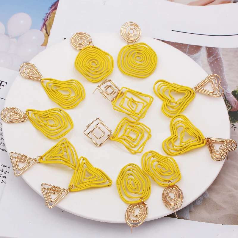 Модные металлические элегантные серьги-кольца для женщин 2020 новые винтажные