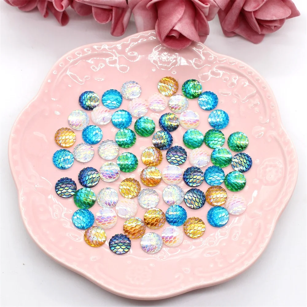 KSCRAFT 12 мм рыбные чешуи смешанные драгоценные камни стразы с блестками для поделок