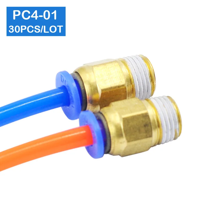 Высокое качество 30 шт 4 мм до 1/8 &quotВысокое Пневматические соединители мужские