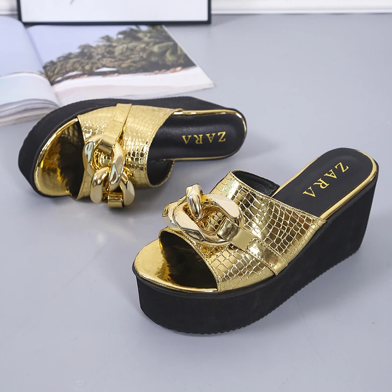 

2021 Summer Beach Sandals Women's Fashion Casual Shoes Flip Flops Outdoor Slippers Platforms Wedges Sandalias Chaussure Femme