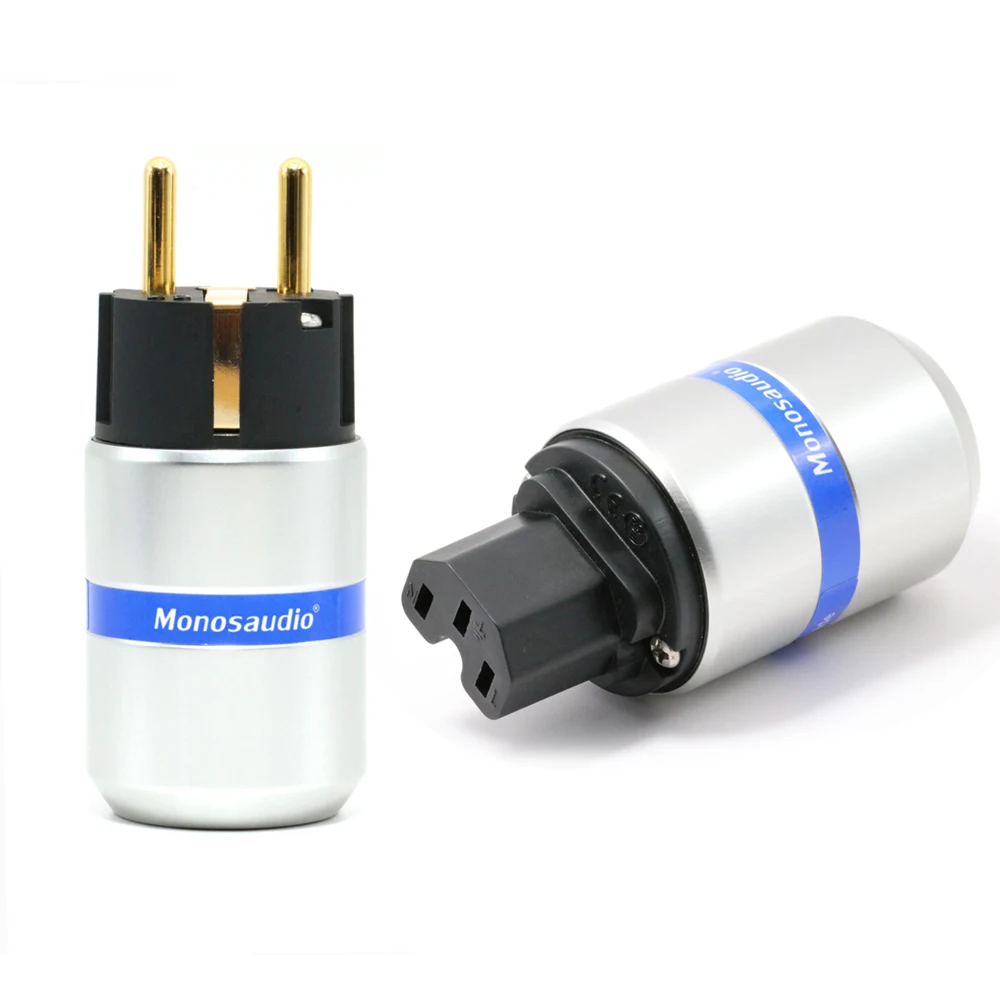 Monosaudio E106 g/F106 G 99.998% красная медная позолоченная Hi Fi штепсельная вилка стандарта ЕС