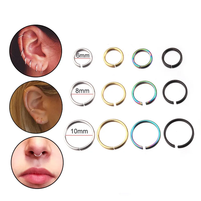Imixlot 4 шт. серьги-гвоздики Надеваемые На ушной хрящ | Украшения и аксессуары