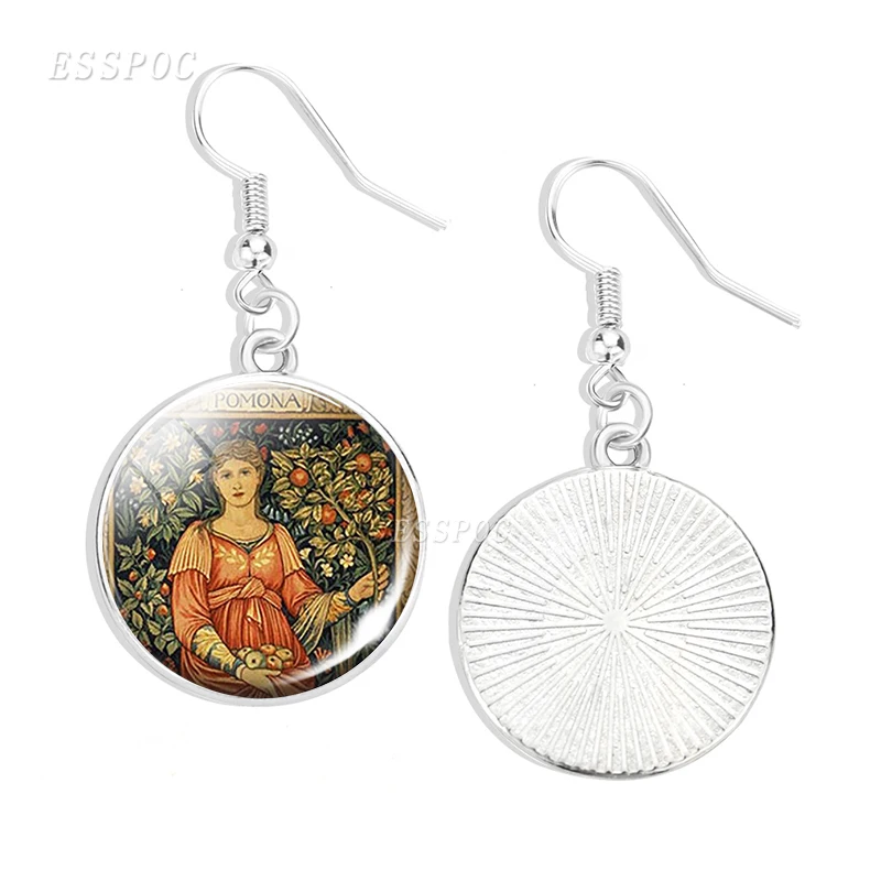 William Morris Pomona Drop Earrings Goddess For Women Silver Color Bronze Dangle | Украшения и аксессуары