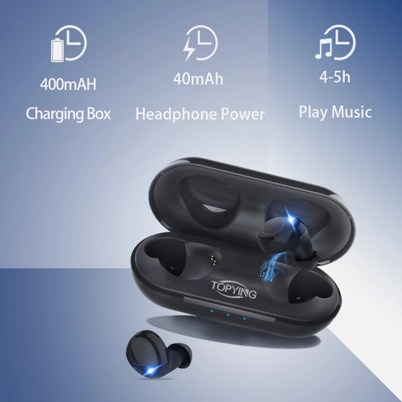 Bluetooth наушники беспроводные стерео с шумоподавлением мини микрофоном для Samsung