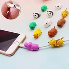Защитный чехол для кабеля USB, для iPhone, силиконовый, с рисунком животных