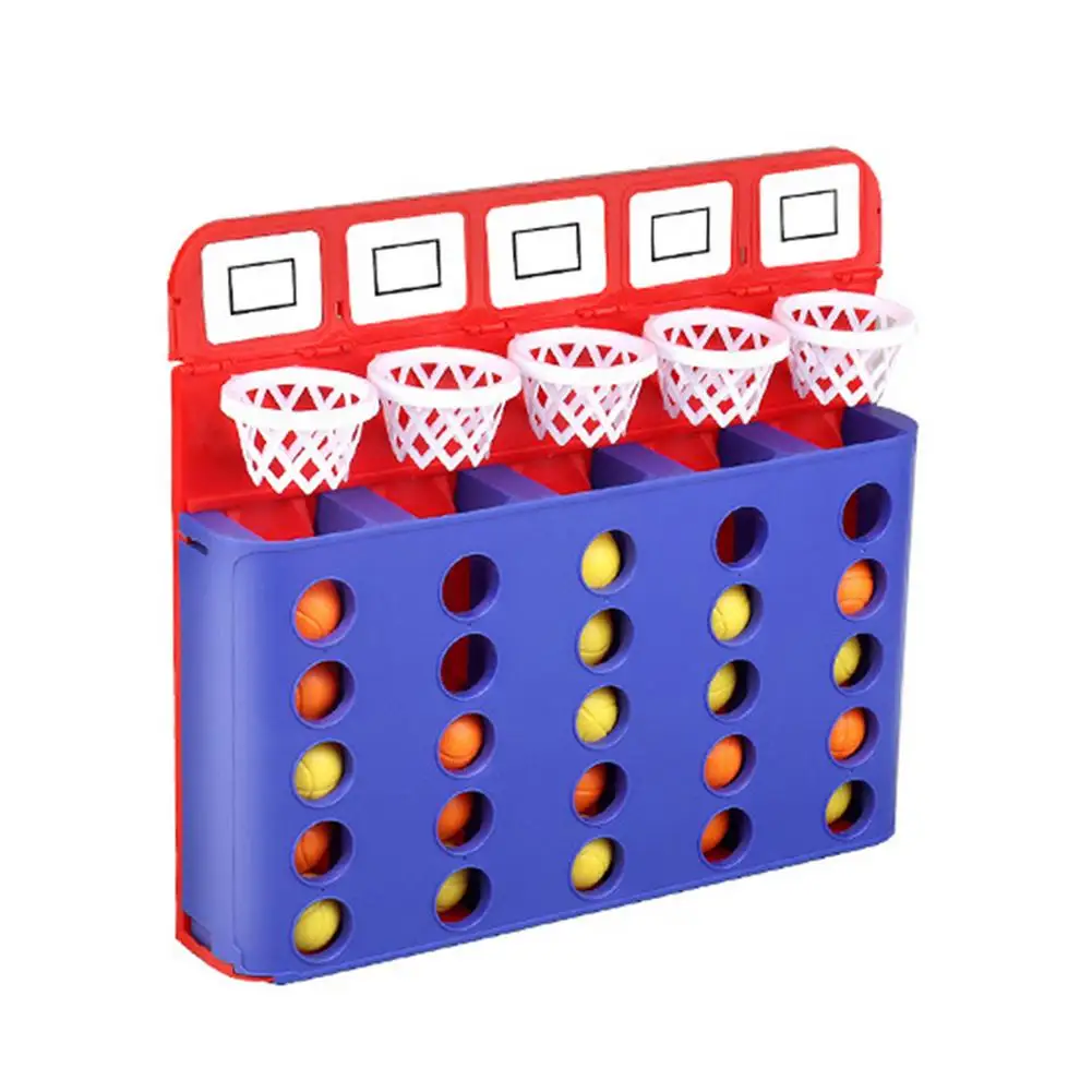 

New 2-in-1 Four In A Row Gaming Set Fun Basketball Thorwing Toy Kids Early Educational For Children Colorful Interesting Games