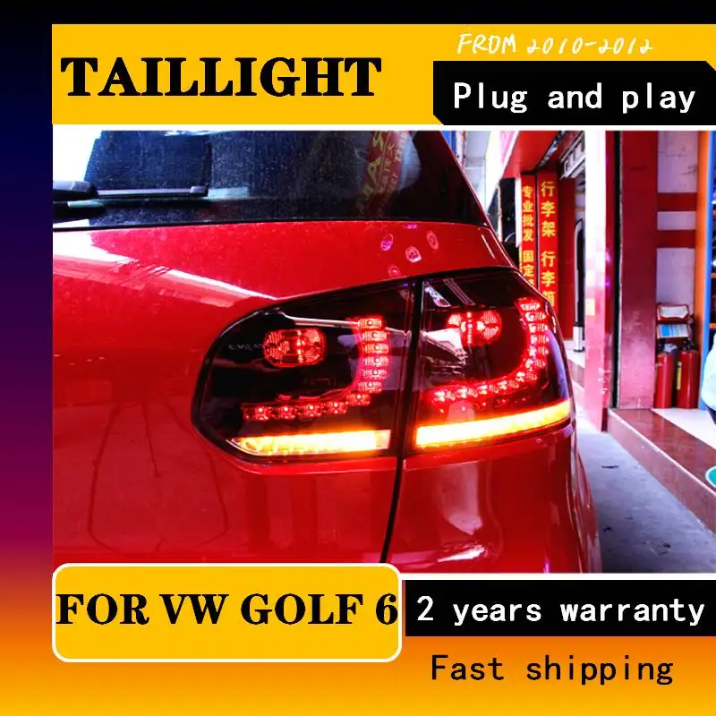 Car Styling For VW Golf 6 For Mk6 Taillight R20 LED Rear Lamp DRL+Brake+Park+Dynamic Signal ALL LED Tailight Car Accessories